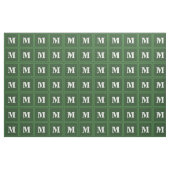 Monogramm grüne Streifen Stoff (Fat Quarter (45,7 x 55,9 cm))