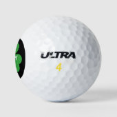 Monogramm grüner Kleeblatt Golfball (Logo)