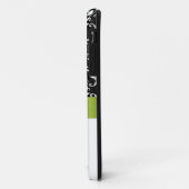 Monogramm-grüner schwarzer Damast iPhone 5 Case-Mate iPhone Hülle (Hinten/Links)