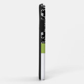 Monogramm-grüner schwarzer Damast iPhone 5 Case-Mate iPhone Hülle (Hinten/Rechts)