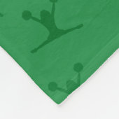 Monogramm grüner schwarzer Kreislauf Fleecedecke (Ecke)
