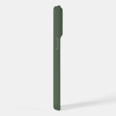 Monogramm Grüner Stylischer Moderner Minimalistisc iPhone Hülle (Rechte Seite)