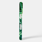 Monogramm-grünes Leopardenmuster Case-Mate iPhone Hülle (Rückseite / Rechts)