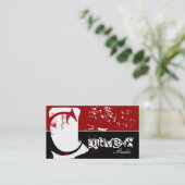 Monogramm-Grunge-Visitenkarten Visitenkarte (Stehend Vorderseite)