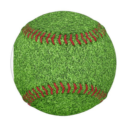 Monogramm Grüngrastextur Baseball (Vorderseite)
