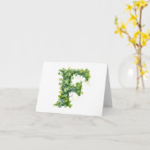 Monogramm-Grußkarte Karte (Gelbe Blume)