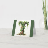 Monogramm-Grußkarte Karte (Vorderseite)