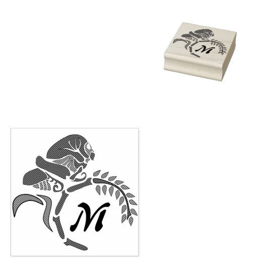 Monogramm Gummistempel (Stempel)