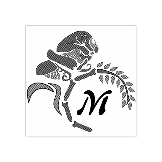 Monogramm Gummistempel (Prägung)