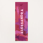 Monogramm gürtelrosa abstraktes Muster modern Yogamatte (Vorderseite)