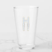 Monogramm H - 16 oz Glas (Rückseite)