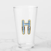 Monogramm H - 16 oz Glas (Vorderseite)