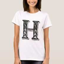 Monogramm H, Buchstabe H, Alphabet H, Initial H