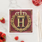 ✨ Monogramm H Design für formelle Veranstaltungsti Serviette (Beispiel)