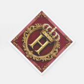 ✨ Monogramm H Design für formelle Veranstaltungsti Serviette (Ecke)