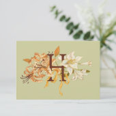 Monogramm H Einladung (Stehend Vorderseite)