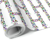 Monogramm H Geschenkpapier (Rolleneckpunkt)