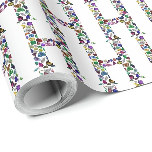 Monogramm H Geschenkpapier (Rolleneckpunkt)