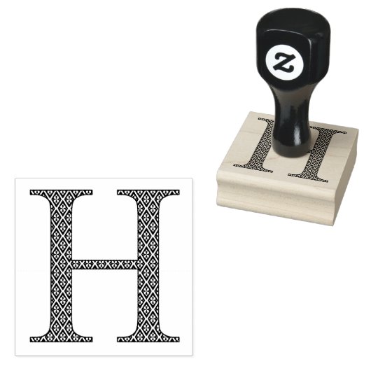 Monogramm H Gummistempel (Stempel)