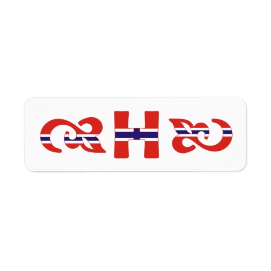 Monogramm-H-Norwegisches Etikett (Vorne)