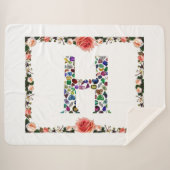 Monogramm H Sherpadecke (Vorderseite (Horizontal))