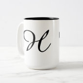 Monogramm-H Zweifarbige Tasse (Vorderseite Links)