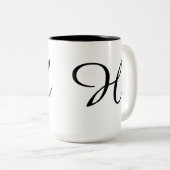 Monogramm-H Zweifarbige Tasse (VorderseiteRechts)