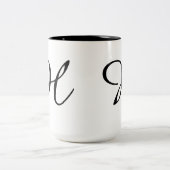 Monogramm-H Zweifarbige Tasse (Mittel)