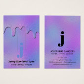 Monogramm-Haarklammern-Anzeige für Iridescent Foil (Vorne & Hinten)