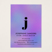 Monogramm-Haarklammern-Anzeige für Iridescent Foil (Rückseite)