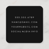 Monogramm Haarspray Flasche Quadratische Visitenkarte (Rückseite)