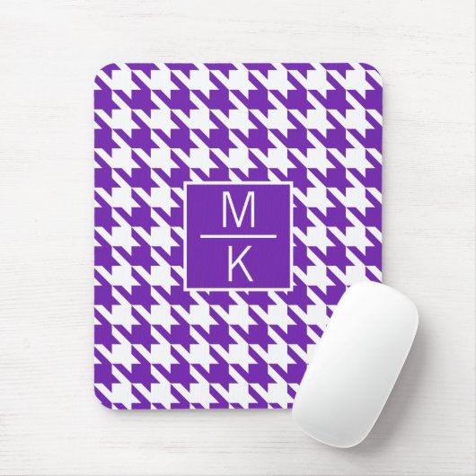 Monogramm Hahnentrittmuster Lila GL Splitter Mousepad (Mit Mouse)