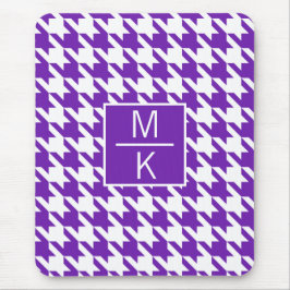 Monogramm Hahnentrittmuster Lila GL Splitter Mousepad