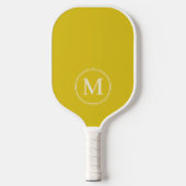 Monogramm Halbjahrsfarbe für dunkelbraune Lemonfar Pickleball Schläger (Vorderseite)