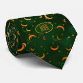 Monogramm, Halbmonde, Halloween, Necktie Krawatte (Gerollt)
