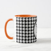 Monogramm Halloween Hahnentrittmuster 11oz Combo-T Tasse (Links)