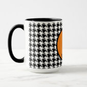Monogramm, Halloween Hahnentrittmuster 15oz Combo- Tasse (Links)