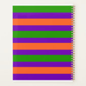 Monogramm Halloween Lila Orange & Green Planer (Rückseite)