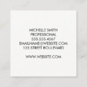 Monogramm-Halterung Quadratische Visitenkarte (Rückseite)