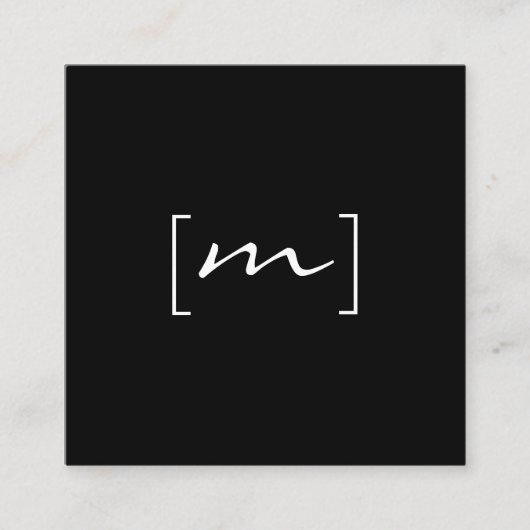 Monogramm-Halterung Quadratische Visitenkarte (Vorderseite)