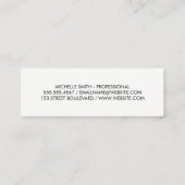 Monogramm-Halterung / Vintage Textur Mini Visitenkarte (Rückseite)