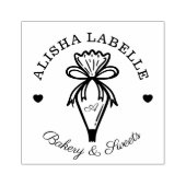 Monogramm handgefertigt mit Liebe-Bäckerei-Behältn Gummistempel (Prägung)