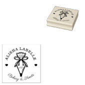 Monogramm handgefertigt mit Liebe-Bäckerei-Behältn Gummistempel (Stempel)