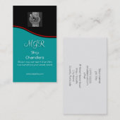 Monogramm, Handler Seidenknoten auf Holz, roter Sw Visitenkarte (Vorne/Hinten)