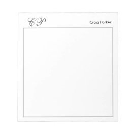 Monogramm Handschrift Beruflich Schlicht einfach Notizblock
