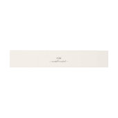 Monogramm, Handschrift, elegante Beige Einladungsbanderole (Flach)