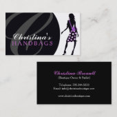 Monogramm-Handtaschen-Designer-Visitenkarte Visitenkarte (Vorne/Hinten)