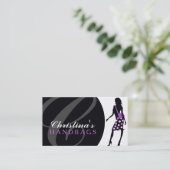 Monogramm-Handtaschen-Designer-Visitenkarte Visitenkarte (Stehend Vorderseite)