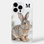 Monogramm-Hase und Kiefer Case-Mate iPhone Hülle (Rückseite)