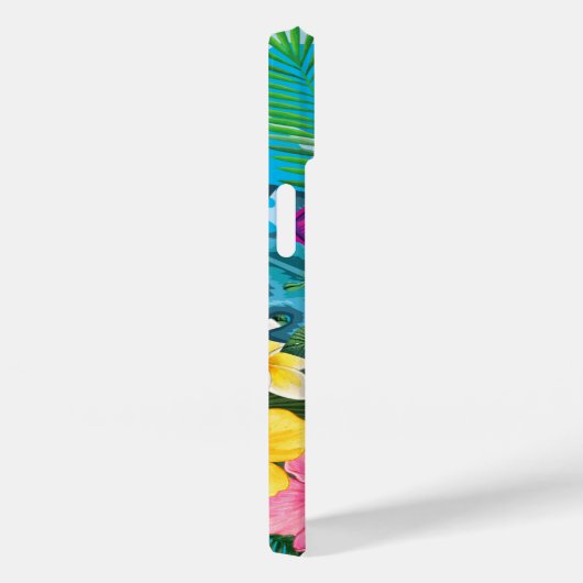 Monogramm hawaiianische tropische Blume und Schmet Case-Mate iPhone Hülle (Rückseite / Rechts)